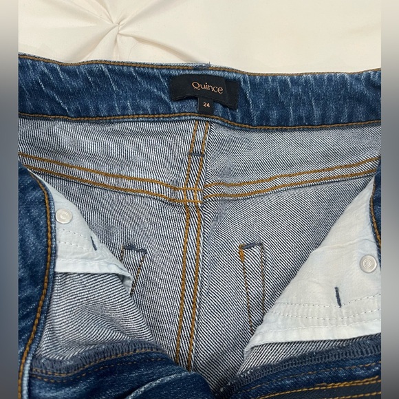 new never worn quince bella stretch relaxed straight jeans sz 24 x 30 - Picture 3 of 16